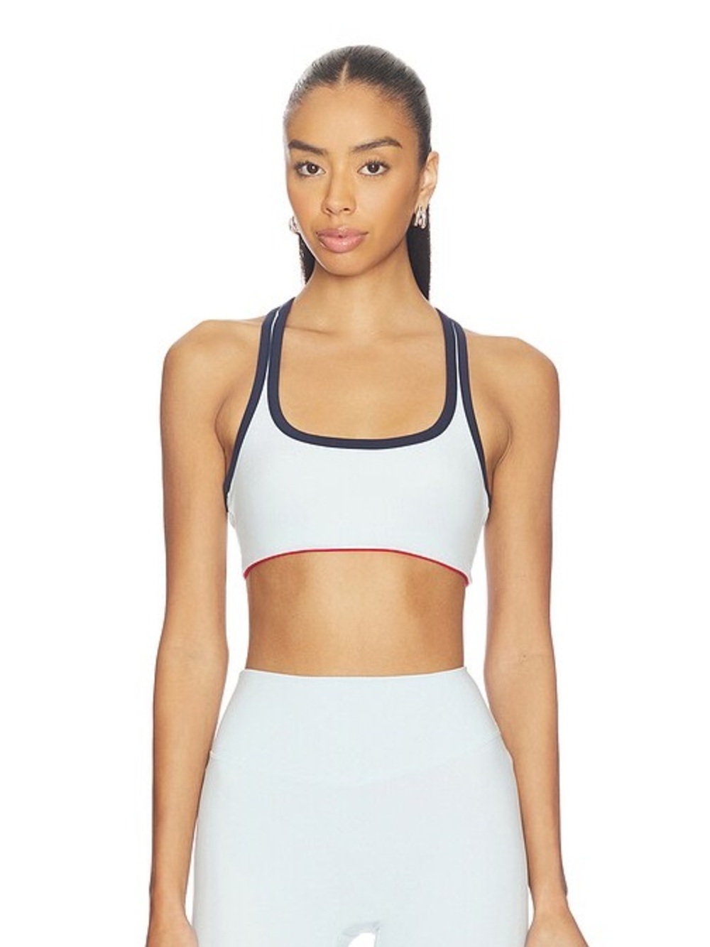 Form Reversible Racer Bra Dolphin Light Blue and Red NWT